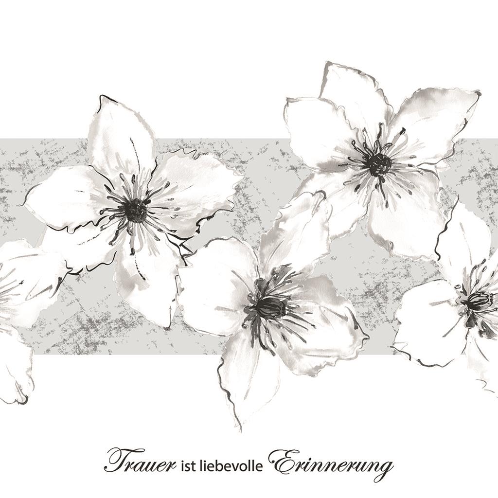 Linclass Serviette Zur Erinnerung 40 x 40 cm 1/4 Falz