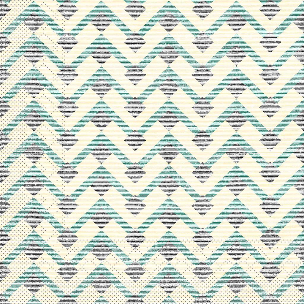 Tissue 3-lg Serviette Oskar beige-grün-s 33 x 33 cm 1/4 Falz