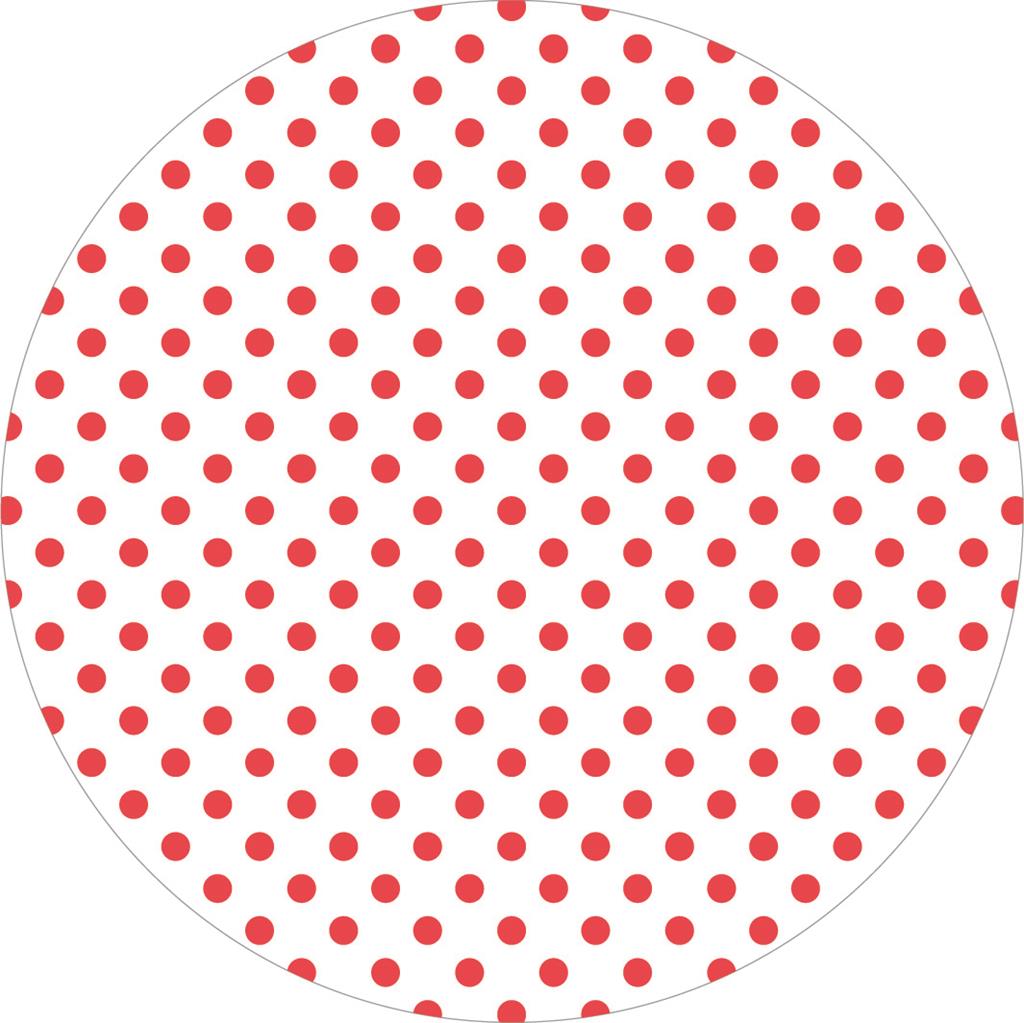 Tissue + PE Deckchen Antonia-Punkte  rot 90 mm 4x250