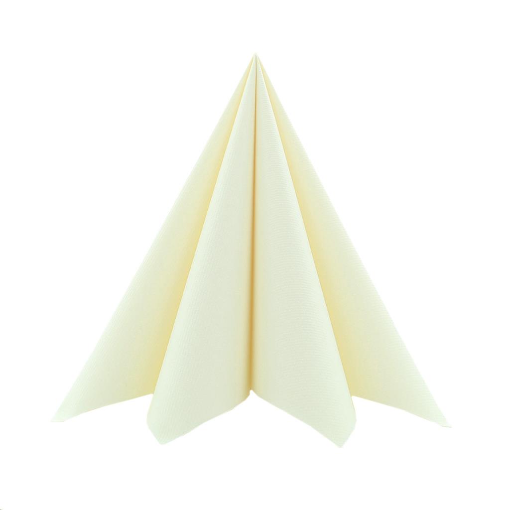 Linclass-Prof. Serviette Basic creme 40 x 40 cm 1/4 Falz