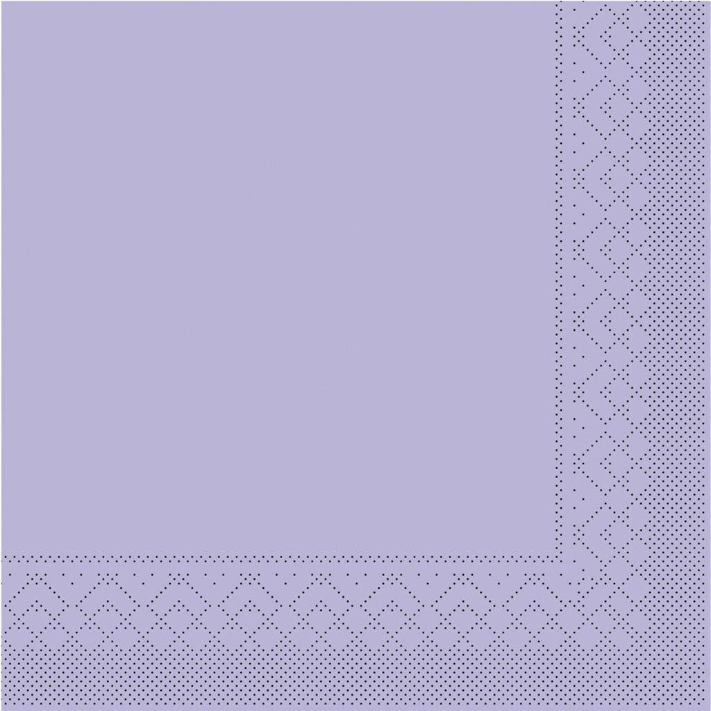Tissue Serviette Basic lila 20 x 20 cm 1/4 Falz 3-lg.