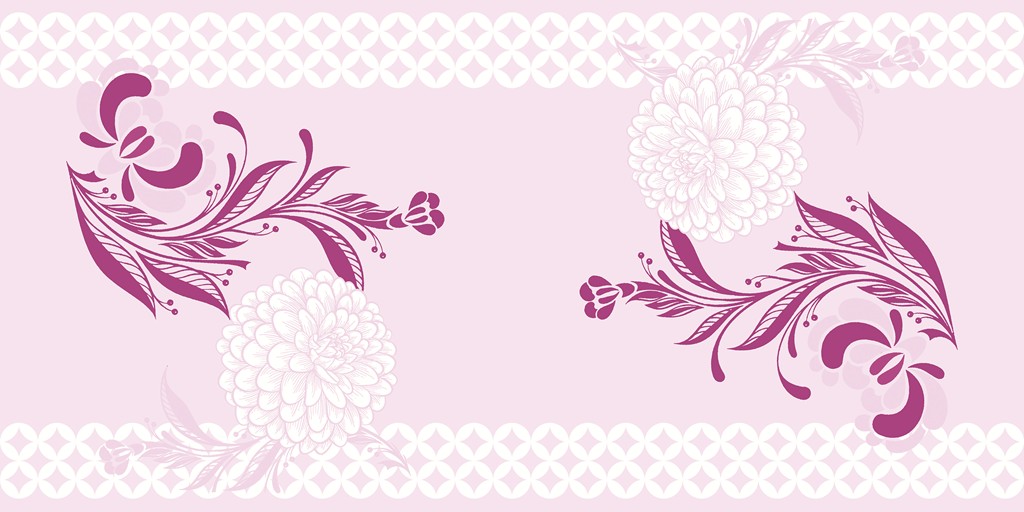 Linclass Tischläufer Clarissa violett 40 cm x 24 m