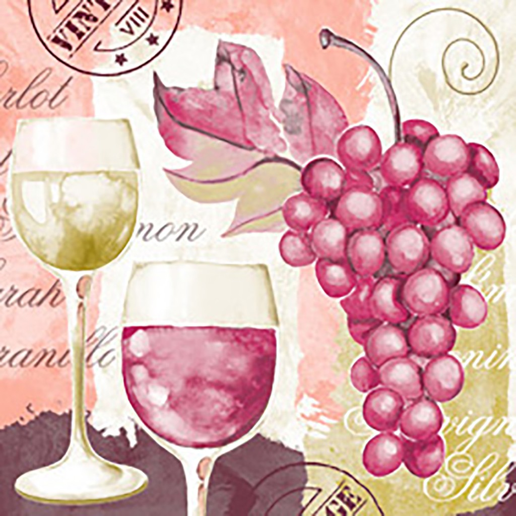 Linclass Serviette La Bodega 40 x 40 cm 1/4 Falz