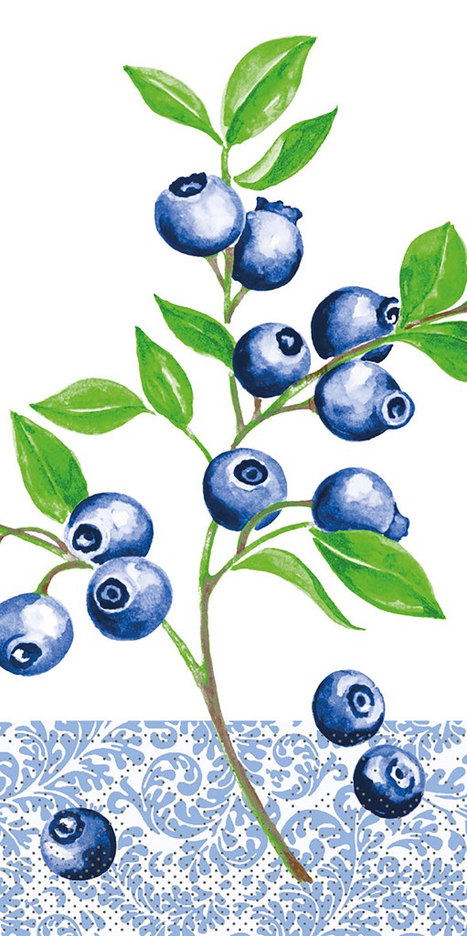 Tissue 3-lg. Serviette Blueberry 33 x 33 cm 1/8 Falz