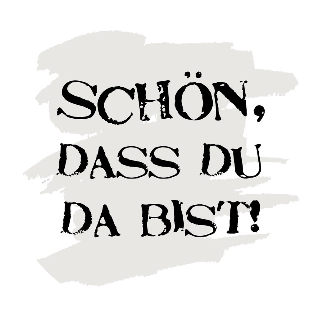 Filzpappe Bierdeckel Schön, dass… 107 mm, grau,10x100