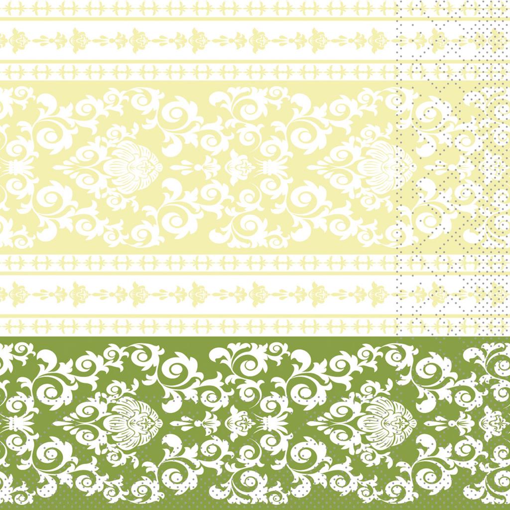 Tissue 3-lg Serviette Pascal lindgrün 33 x 33 cm 1/4 Falz