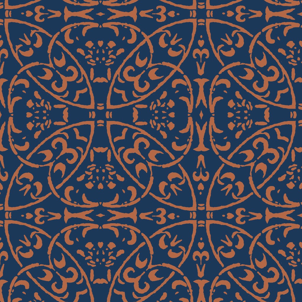 Linclass Serviette Claudio blau-braun 40 x 40 cm 1/4 Falz