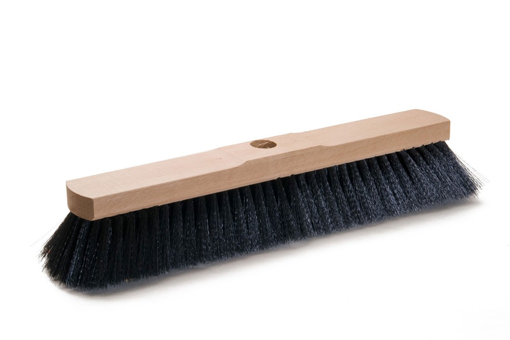 Haar-Mischung-Saalbesen 40cm mit Stielloch, Sattelholz