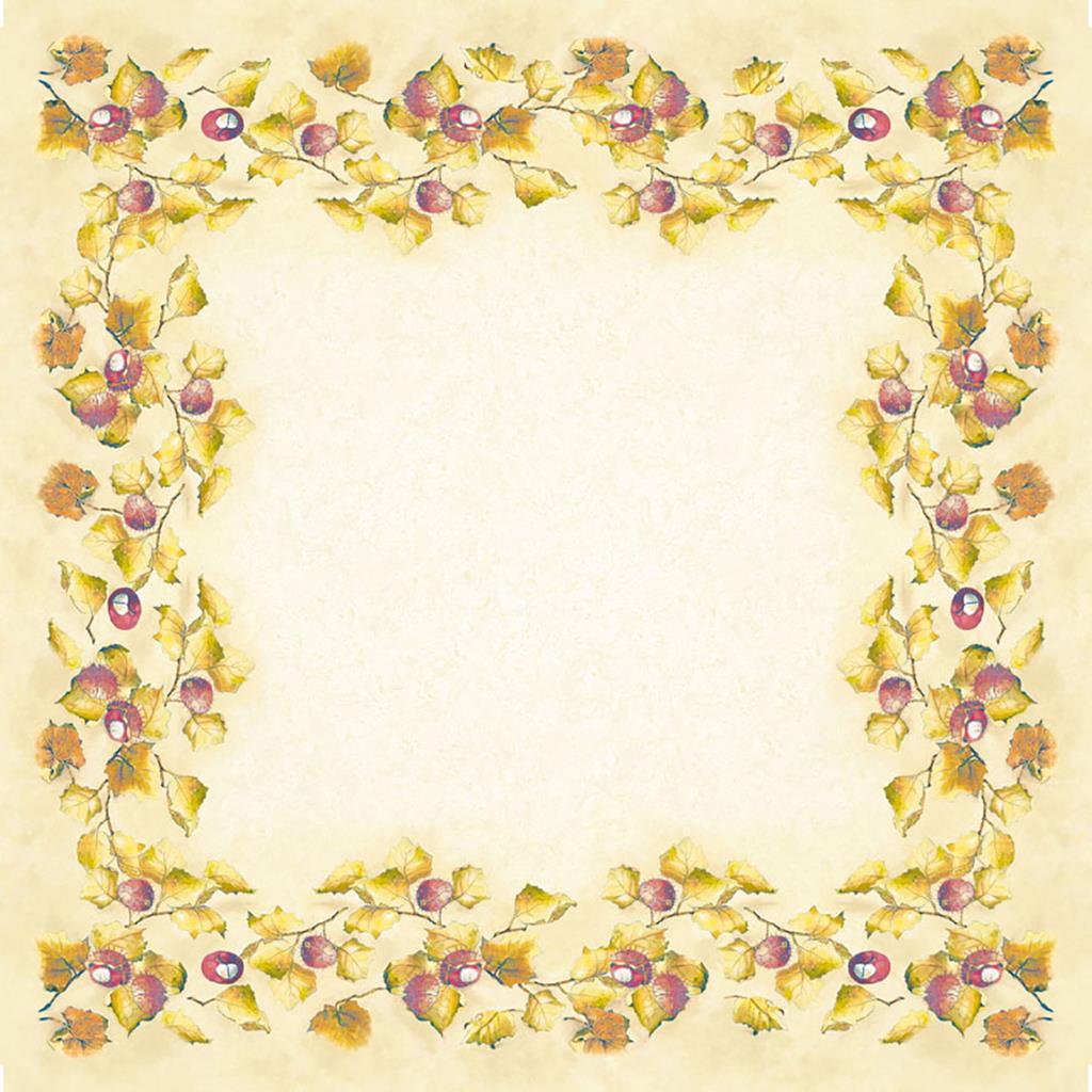 Pearl-Coating Tischdecke Kastanie 80 x 80 cm 1/8-Falz