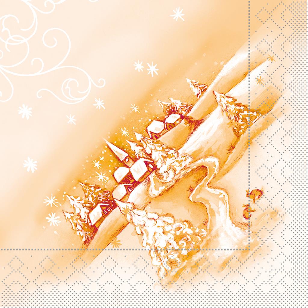 Tissue 3-lg Serviette  Silence 40 x 40 cm 1/4 Falz