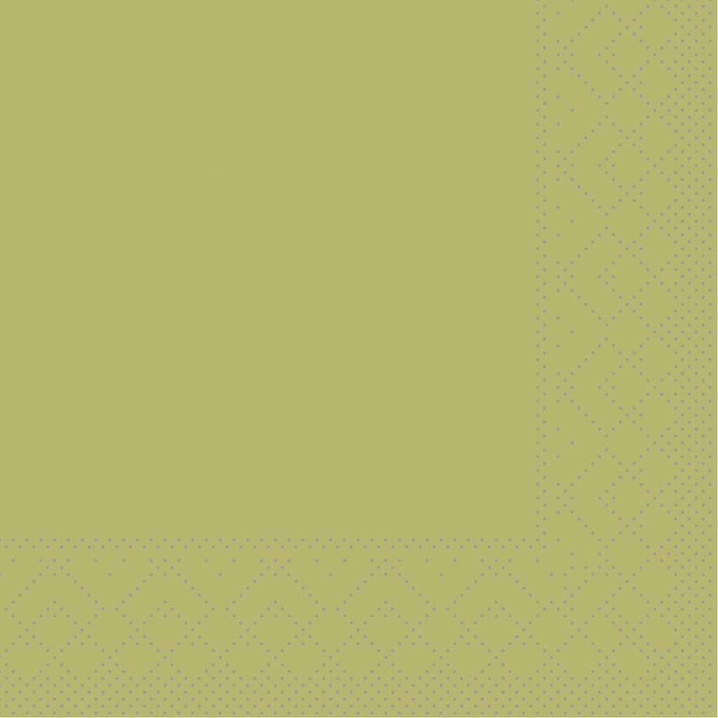 Tissue Serviette Basic oliv 24 x 24 cm 1/4 Falz 3-lg.
