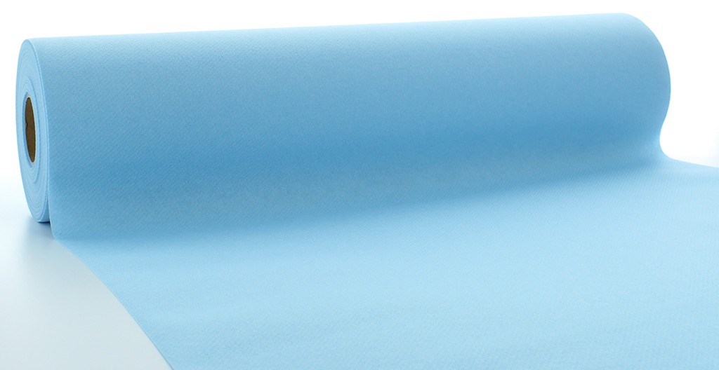 Linclass Tischläufer Basic hellblau 40 cm x 24 m