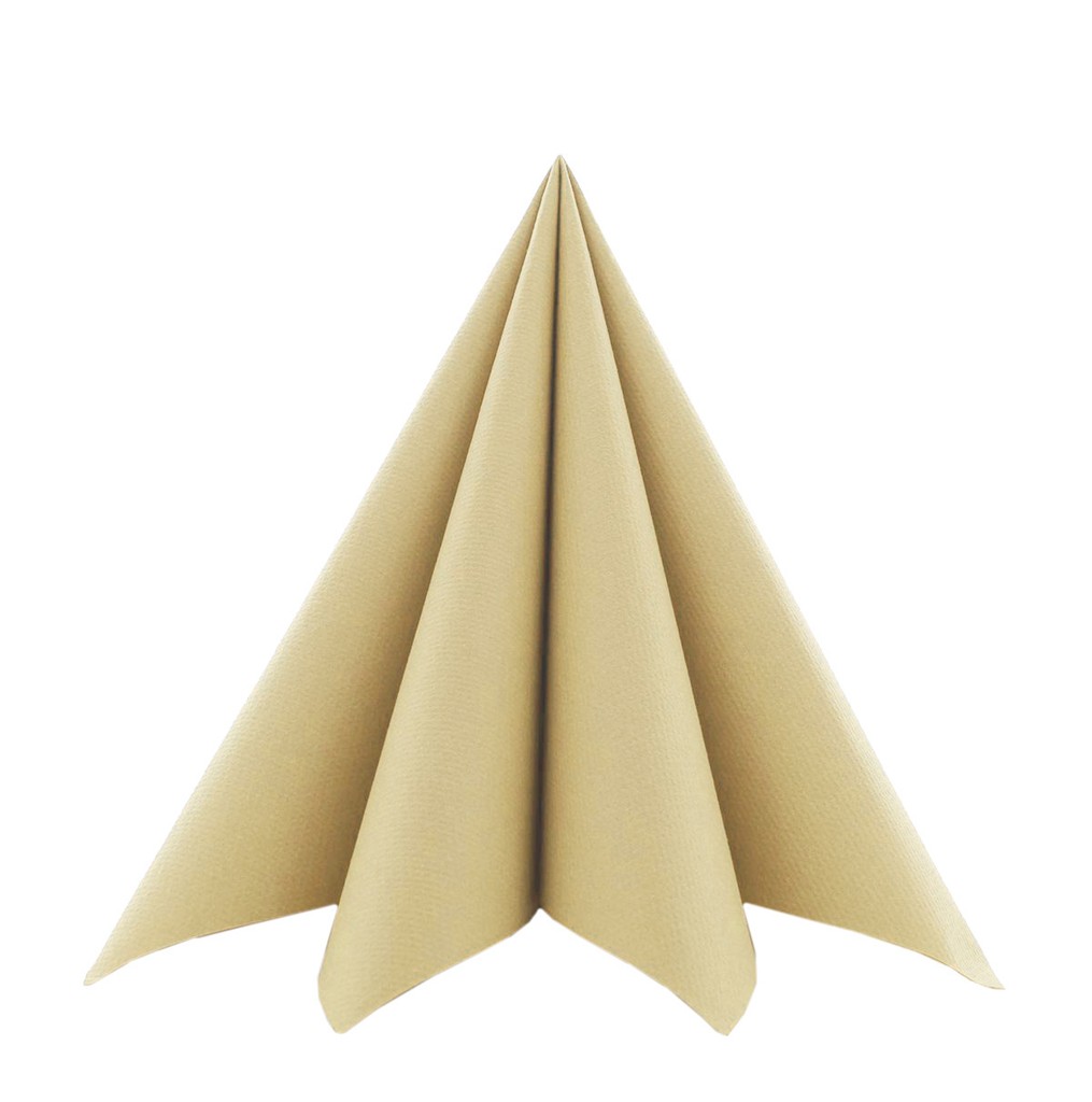 Softpoint Serviette Basic sand 40 x 40 cm 1/4 Falz