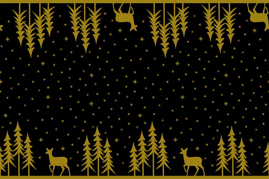 Linclass Tischläufer  Liane schwarz 40 cm x 24 m