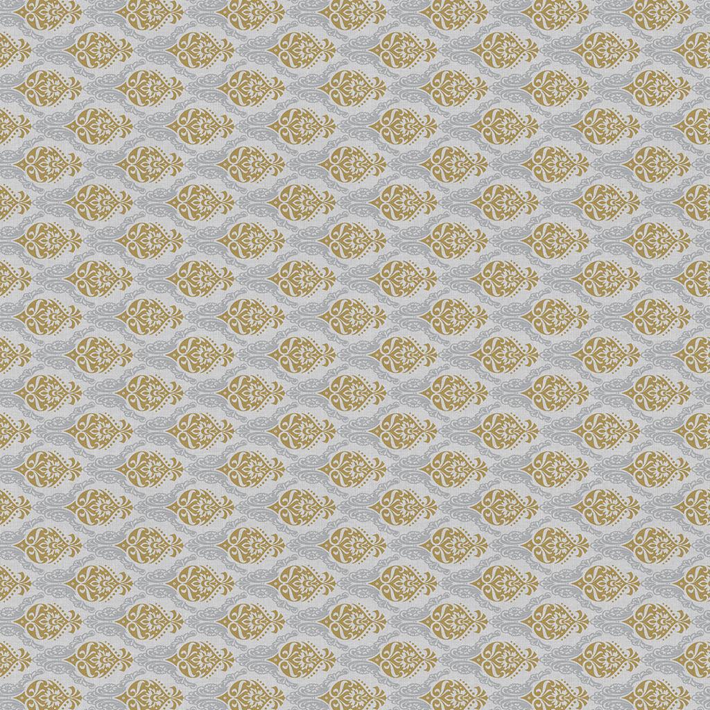 Linclass Tischdecke Doris gold-silber 80 x 80 cm 1/8-Falz