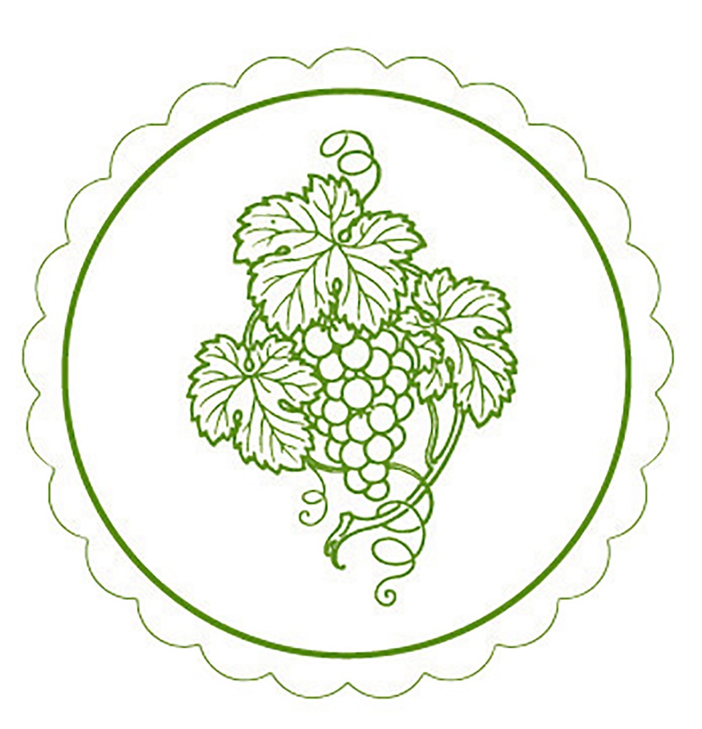 Tissue 9-lg. Deckchen Weinrebe 105 mm