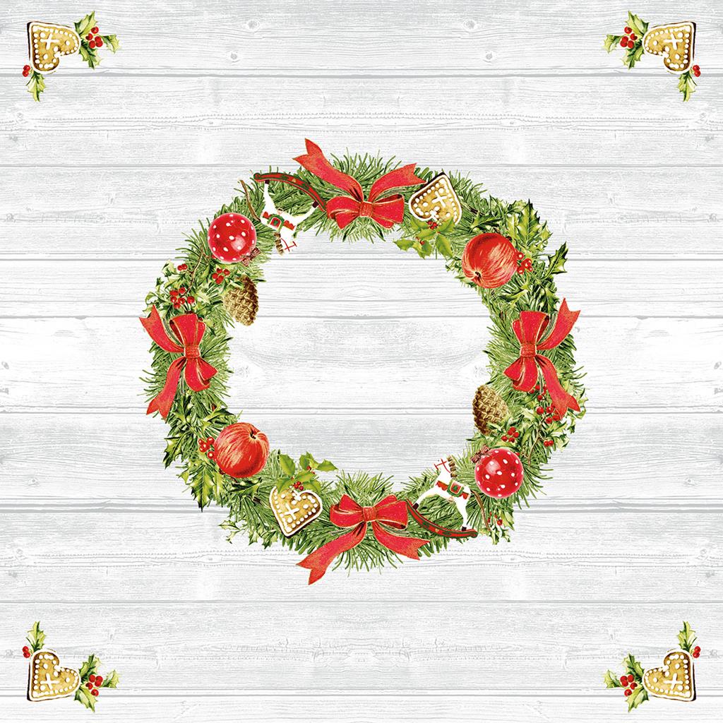 Linclass Tischdecke  Advent 80 x 80 cm 1/8-Falz