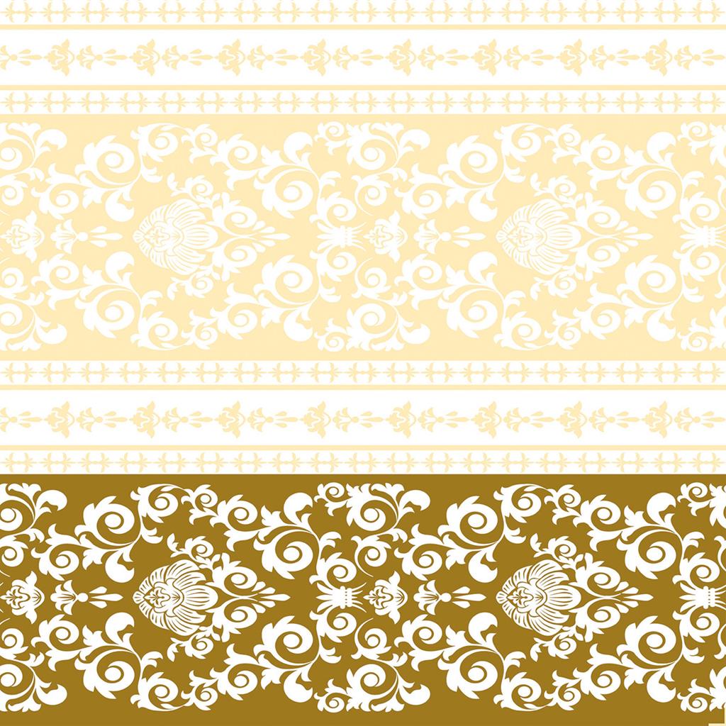Linclass Serviette Pascal gold-creme 40 x 40 cm 1/4 Falz