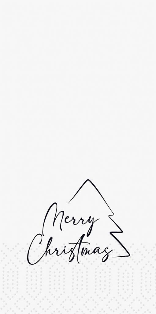 Tissue-Serviette Merry Xmas tree  33 x 33 cm, 1/8-Falz 2 lg.