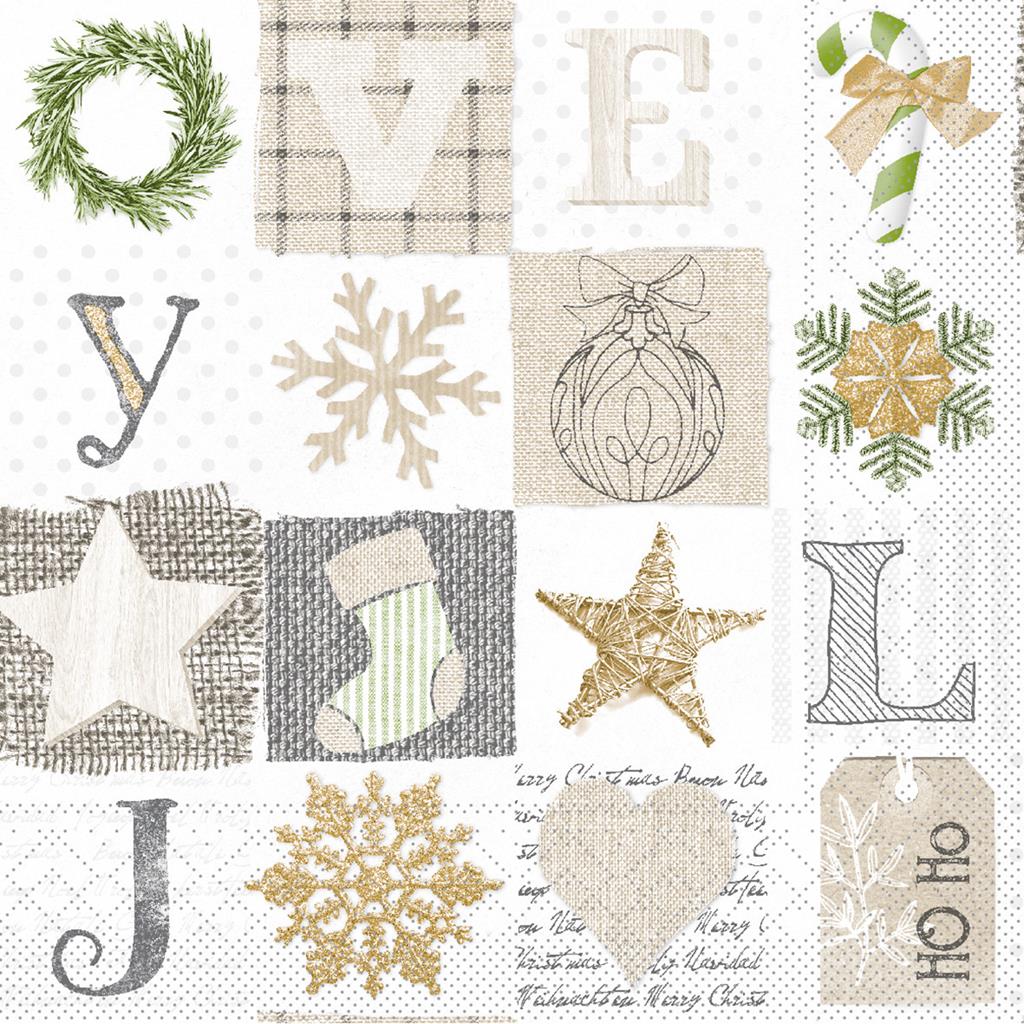 Tissue 3-lg Serviette  Candy 40 x 40 cm 1/4 Falz