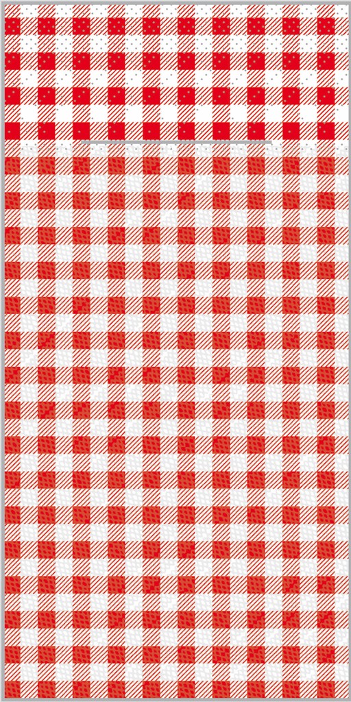 Deluxe Pocket-Nap. Robin rot 40 x 40 cm 1/8 Falz