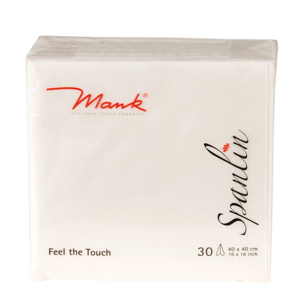 Spanlin Serviette Basic weiss 40 x 40 cm 1/4 Falz