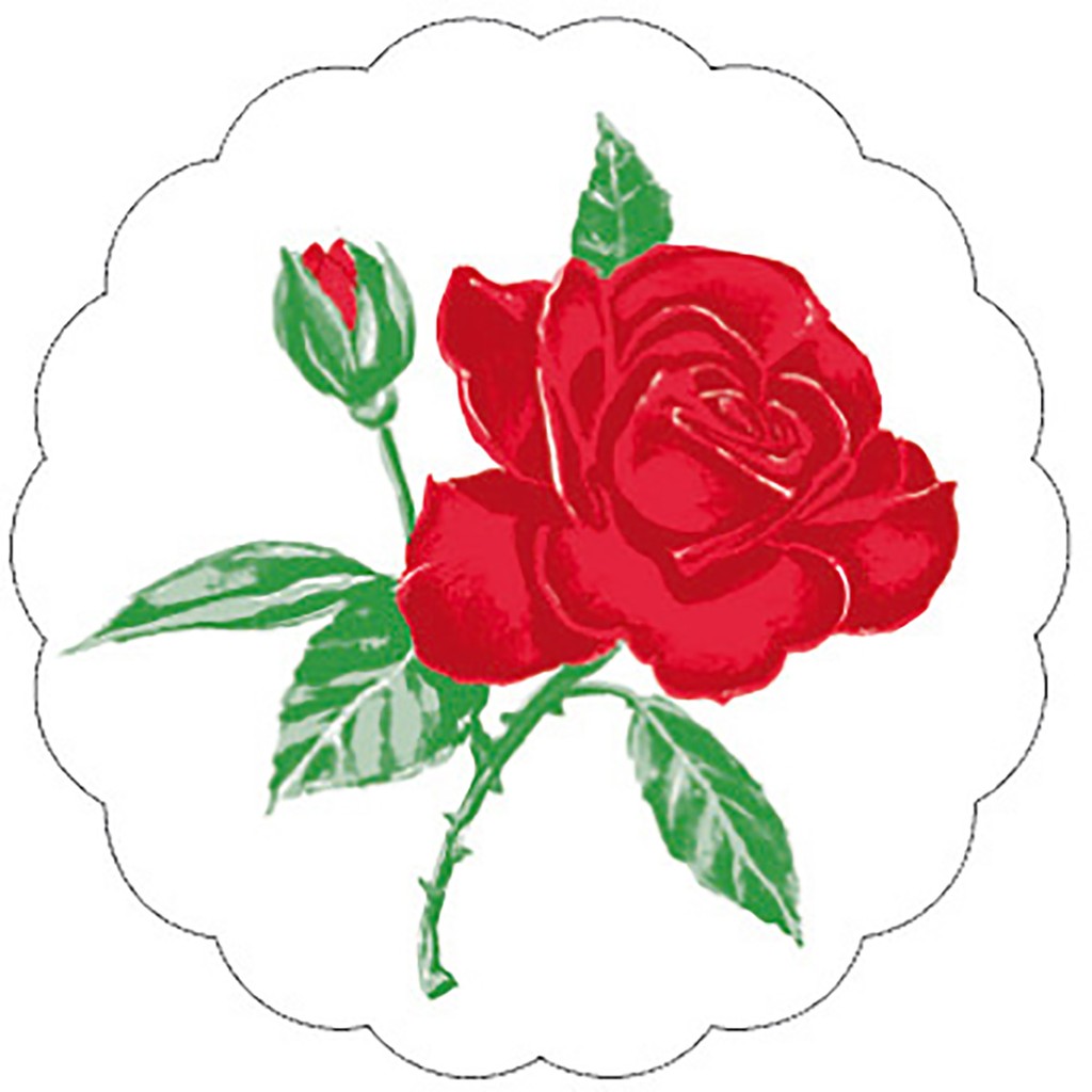 Saugstoff  Deckchen Rose 90 mm