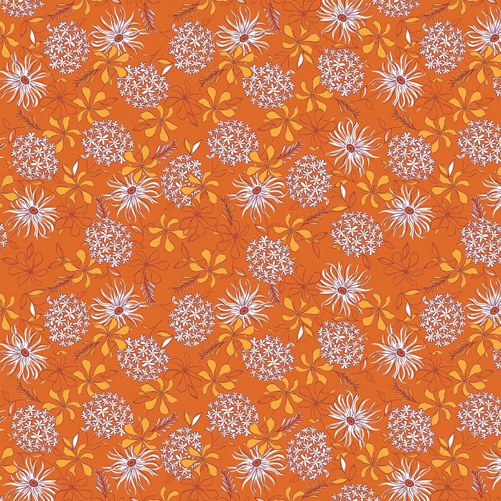 Linclass Tischdecke Hilde terrakotta-bor 80 x 80 cm 1/8-Falz