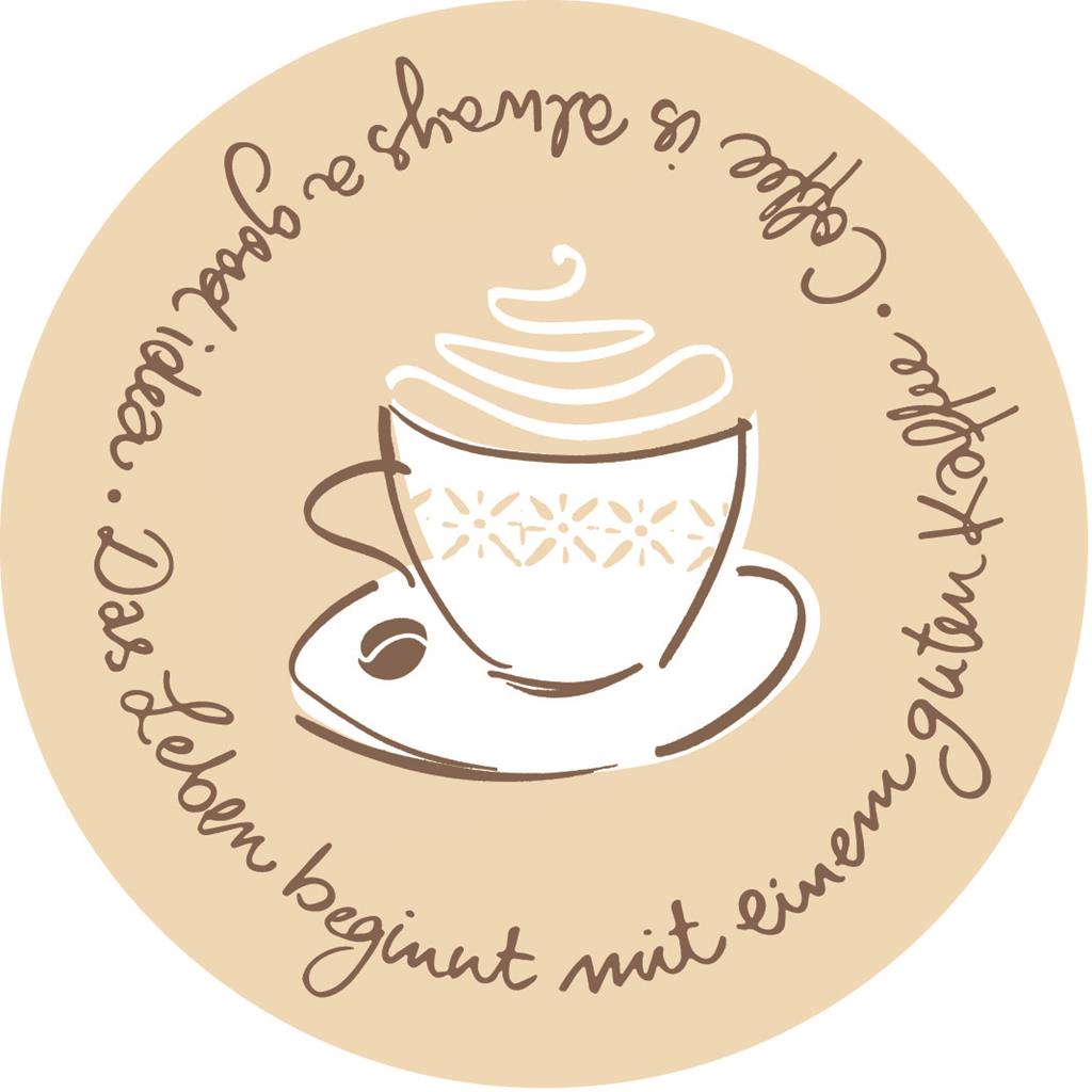 Tissue 9-lg Deckchen Tasty Coffee braun 90 mm 6x250