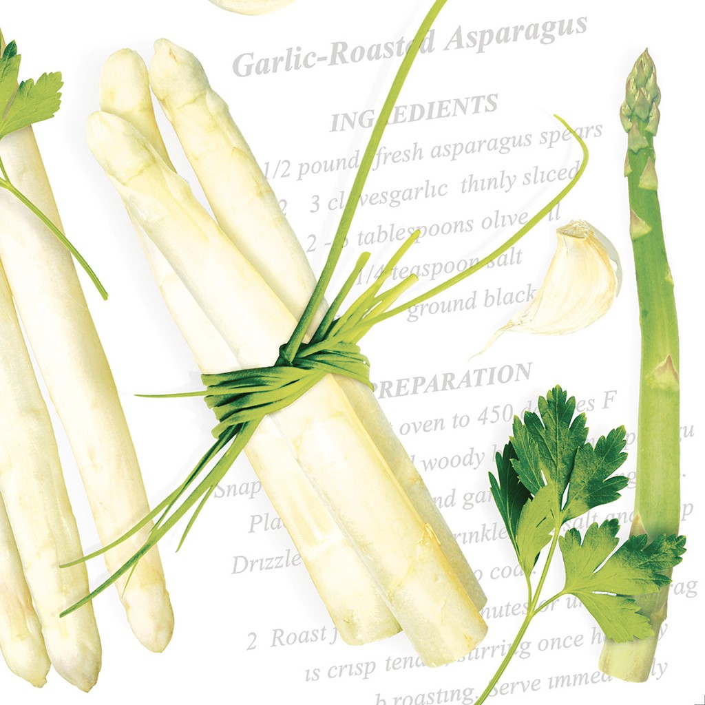 Linclass Serviette Asparagus 40 x 40 cm 1/4 Falz