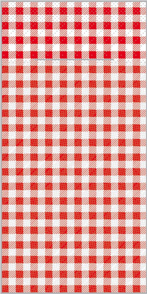 Deluxe Pocket-Nap. Robin rot 40 x 40 cm 1/8 Falz