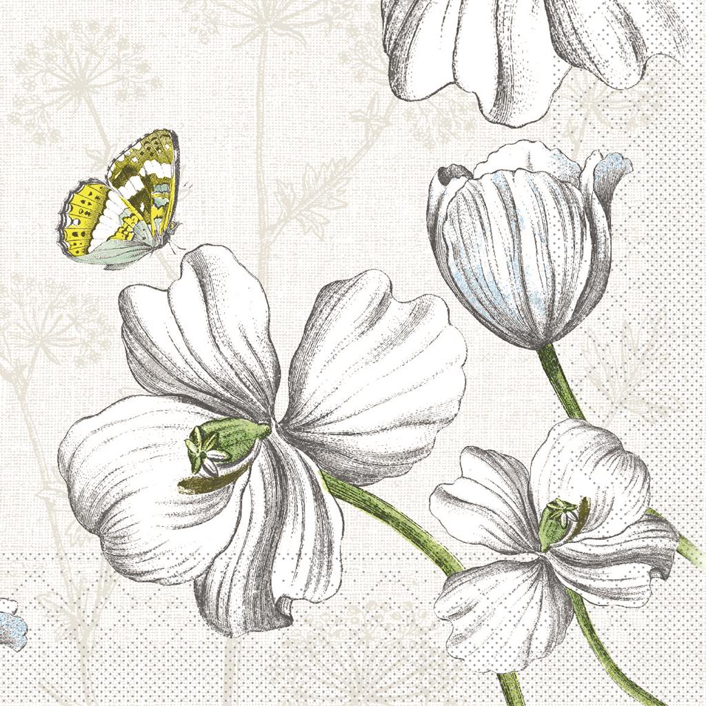 Tissue 3-lg Serviette Isabeau 33 x 33 cm 1/4 Falz