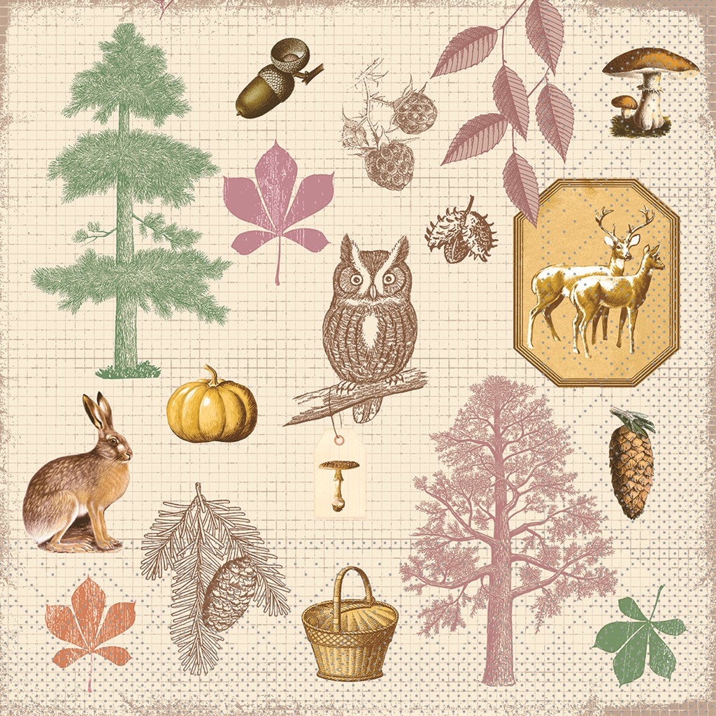 Tissue 3-lg. Serviette Aram 40 x 40 cm 1/4 Falz