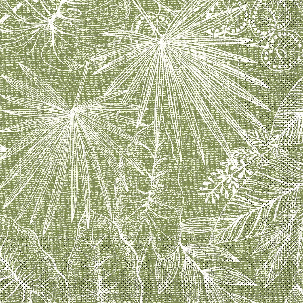 Tissue 3-lg. Serviette Kona oliv 40 x 40 cm 1/4 Falz