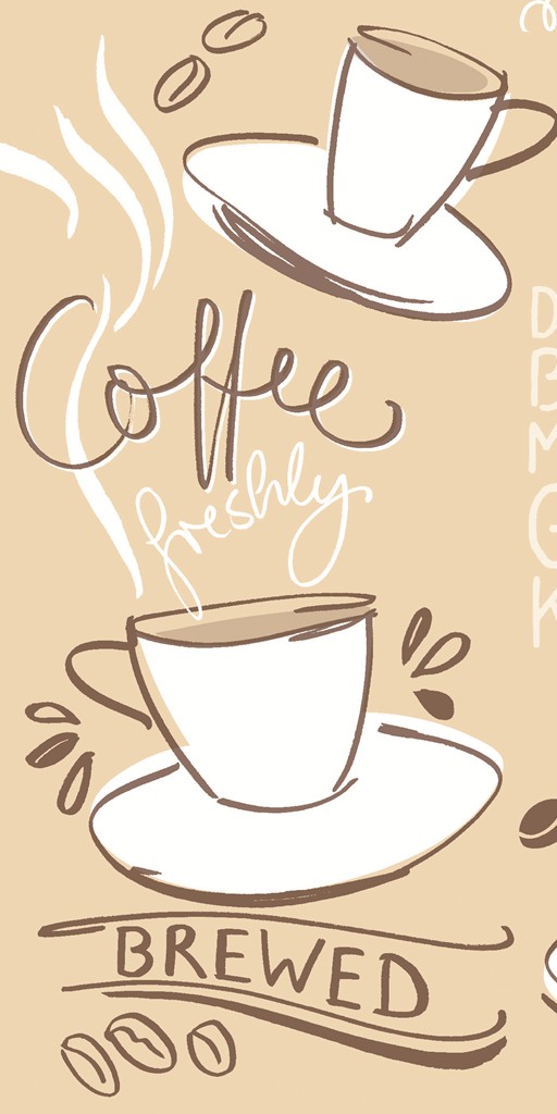 Linclass Serviette Tasty Coffee braun 33 x 33 cm 1/8 Falz