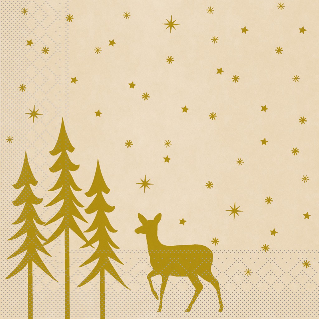 Tissue 3-lg Serviette  Liane recycled ti 40 x 40 cm 1/4 Falz