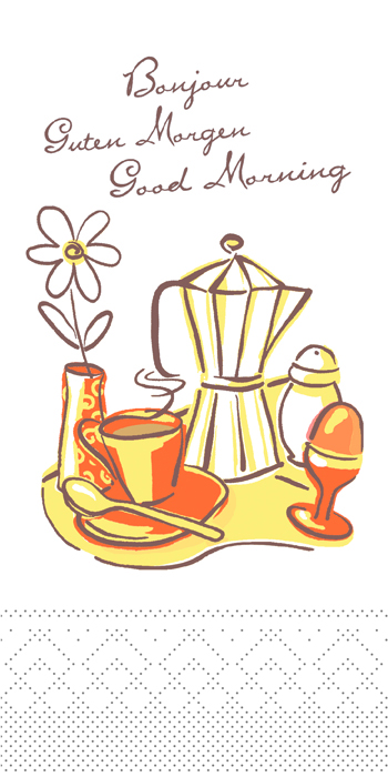 Tissue 3-lg Serviette New Day 33 x 33 cm 1/8 Falz