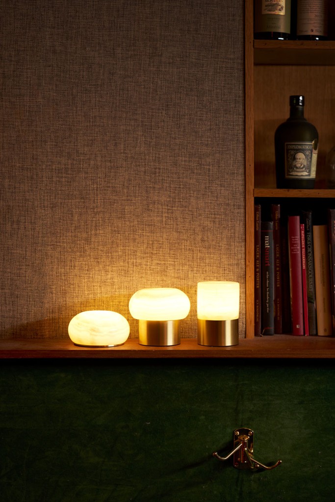 LED Lamp Cordless Namak 10,5 x Ø 11,5 cm 14 Std. Messing