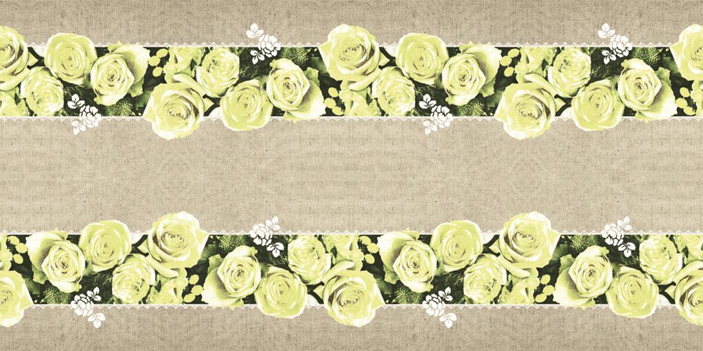 Linclass Tischläufer Lovely Roses gelb 40 cm x 24 m
