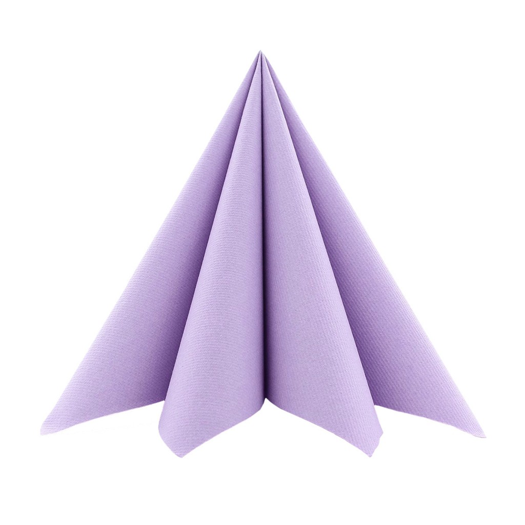 Linclass Serviette Basic lila 40 x 40 cm 1/4 Falz