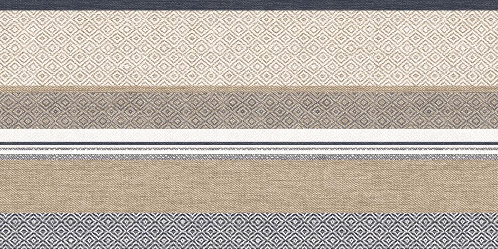 Linclass Tischläufer Lagos beige-blau 40 cm x 24 m