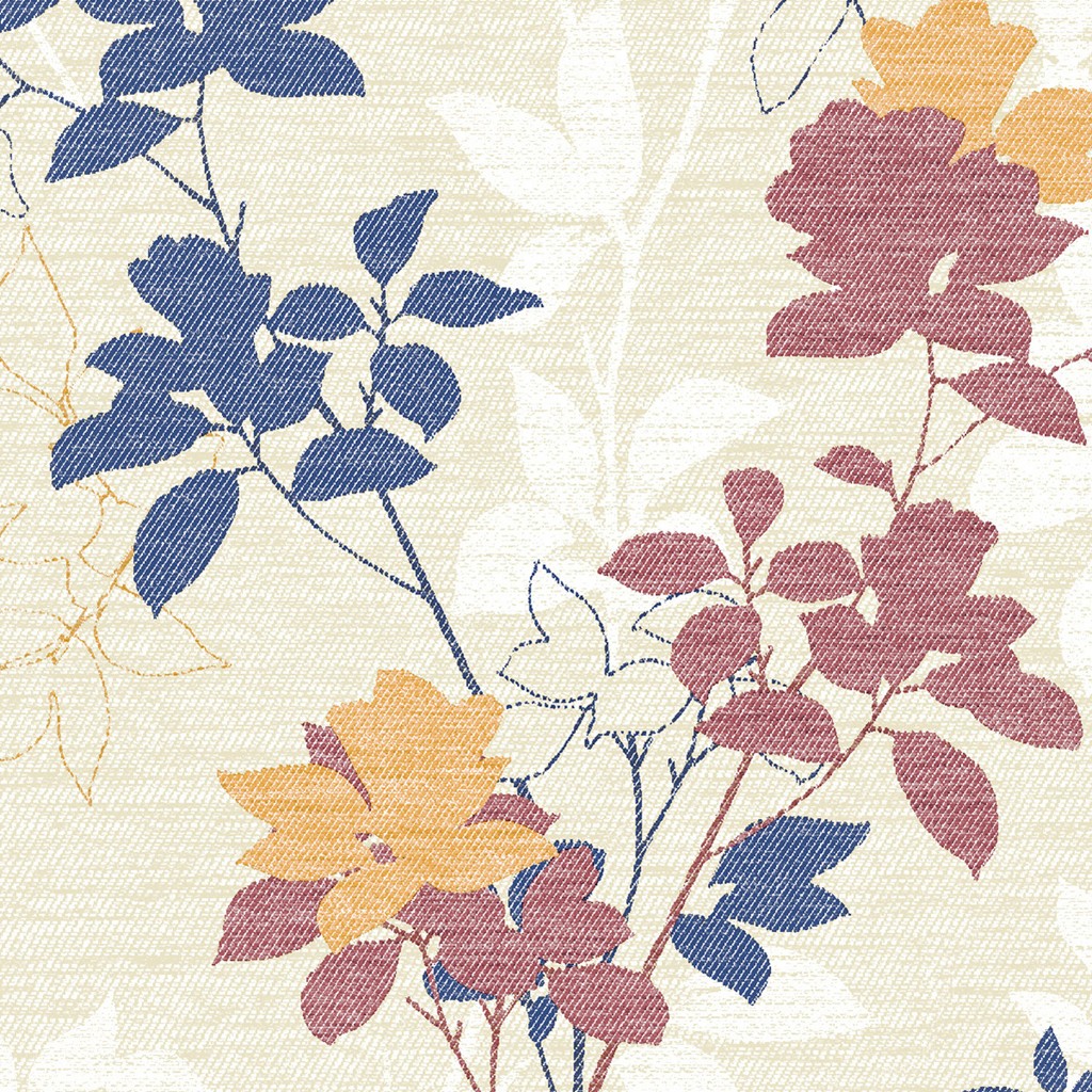 Linclass Serviette Chrissy creme-bordeau 40 x 40 cm 1/4 Falz