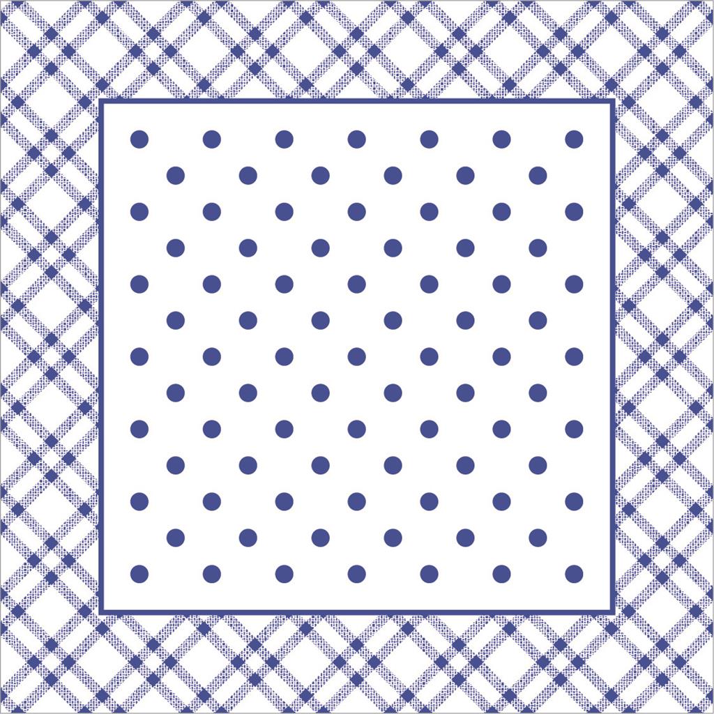 Tissue + PE Deckchen Antonia blau 95 x 95 mm 4x250