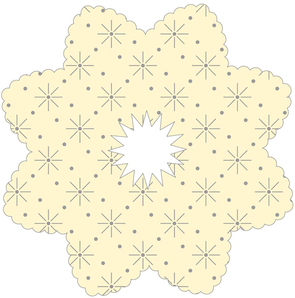 Tissue 9-lg Tropfenringe Basic creme 100 mm 12x250