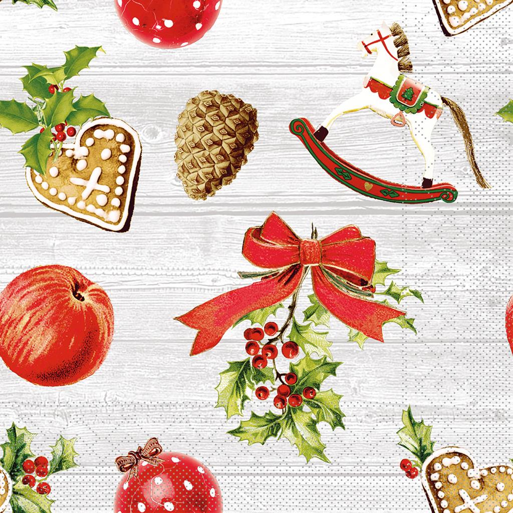 Tissue 3-lg Serviette  Advent 33 x 33 cm 1/4 Falz