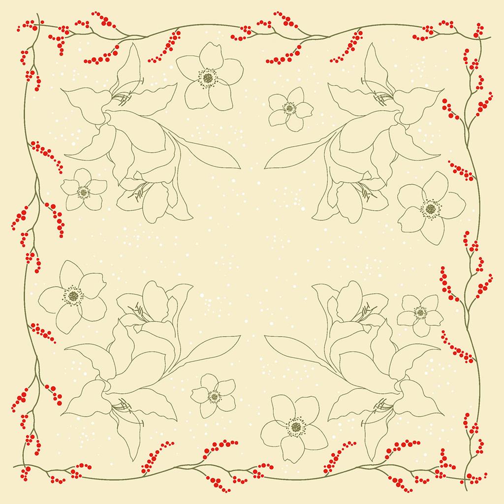 Linclass Tischdecke  Fidelia 80 x 80 cm 1/8-Falz