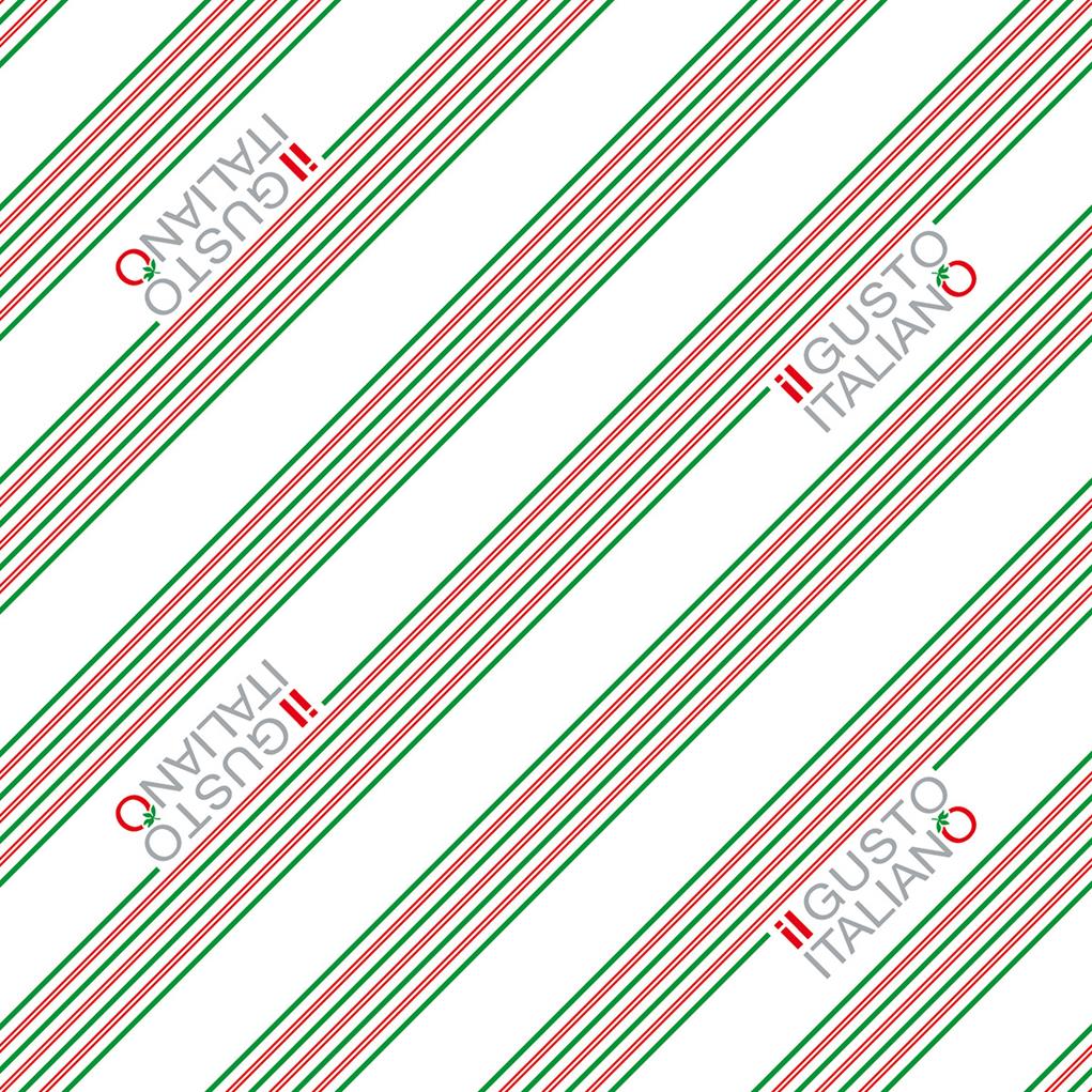 Papier Tischdecke Il Gusto Italiano 80 x 80 cm 1/8-Falz