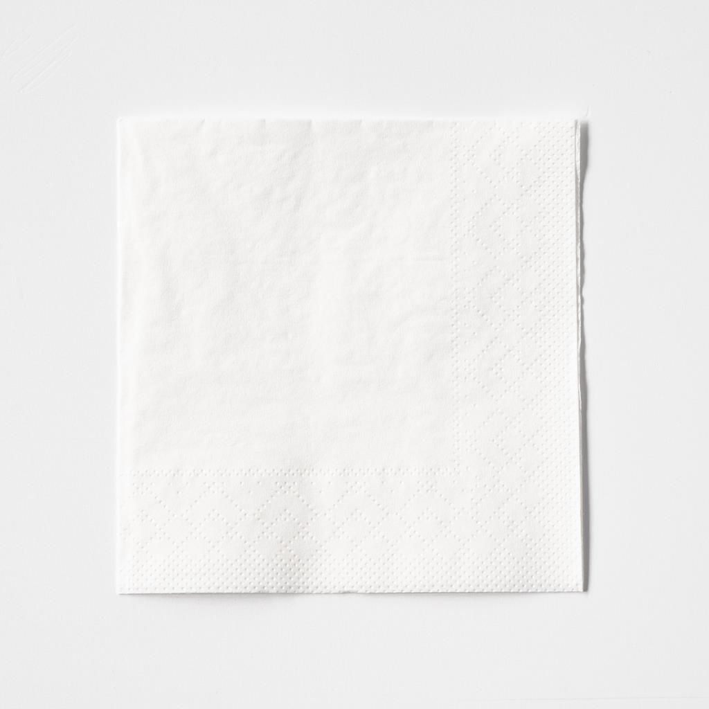 Tissue 2-lg Serviette Basic weiss 24 x 24 cm 1/4 Falz