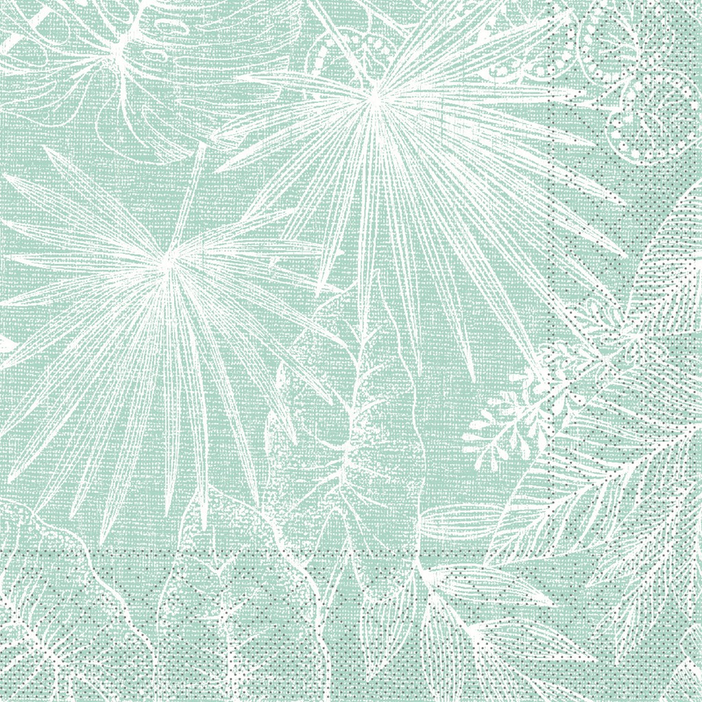 Tissue 3-lg. Serviette Kona sky 33 x 33 cm 1/4 Falz