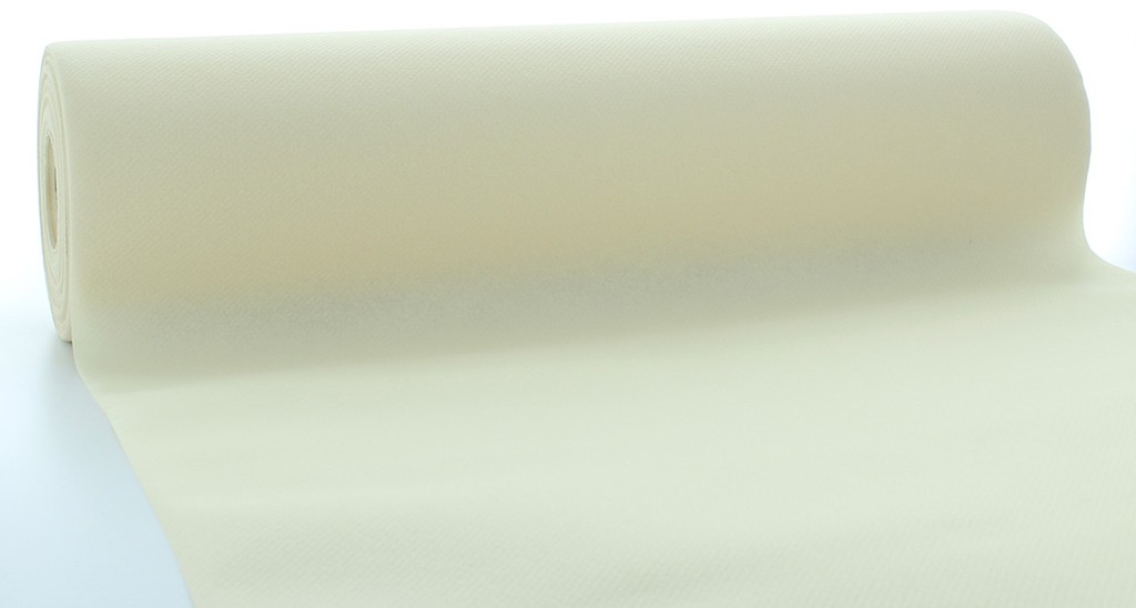 Linclass Tischläufer Basic creme 40 cm x 24 m